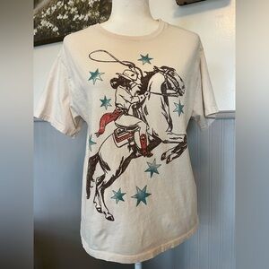 Letluv Anthropologie Rodeo Graphic Tee / Western / Size: Small